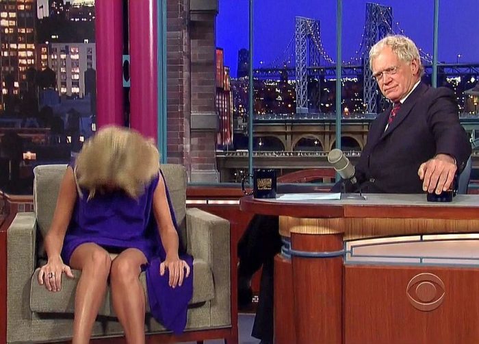 Kristin Chenoweth Panty Upskirt On The Late Show Taxi Driver Movie