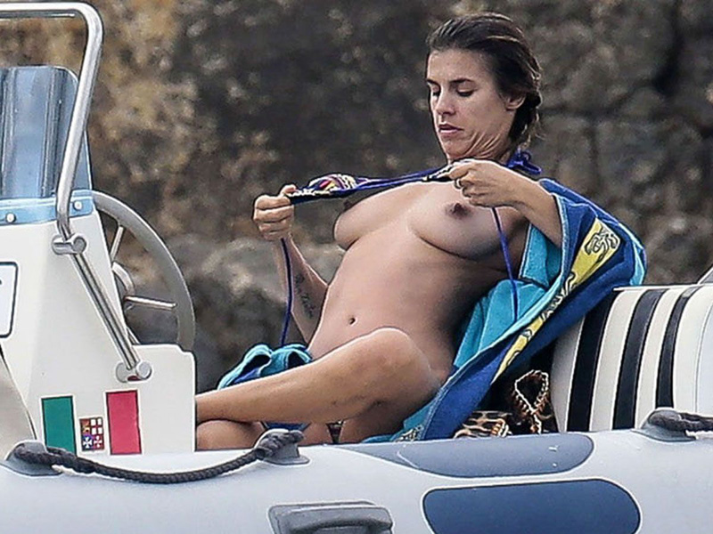 Elisabetta Canalis Leather - Elisabetta Canalis Topless Sunbathing on a Yacht - Taxi Driver Movie