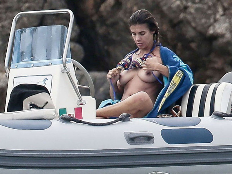 Elisabetta Canalis Leather - Elisabetta Canalis Topless Sunbathing on a Yacht - Taxi Driver Movie