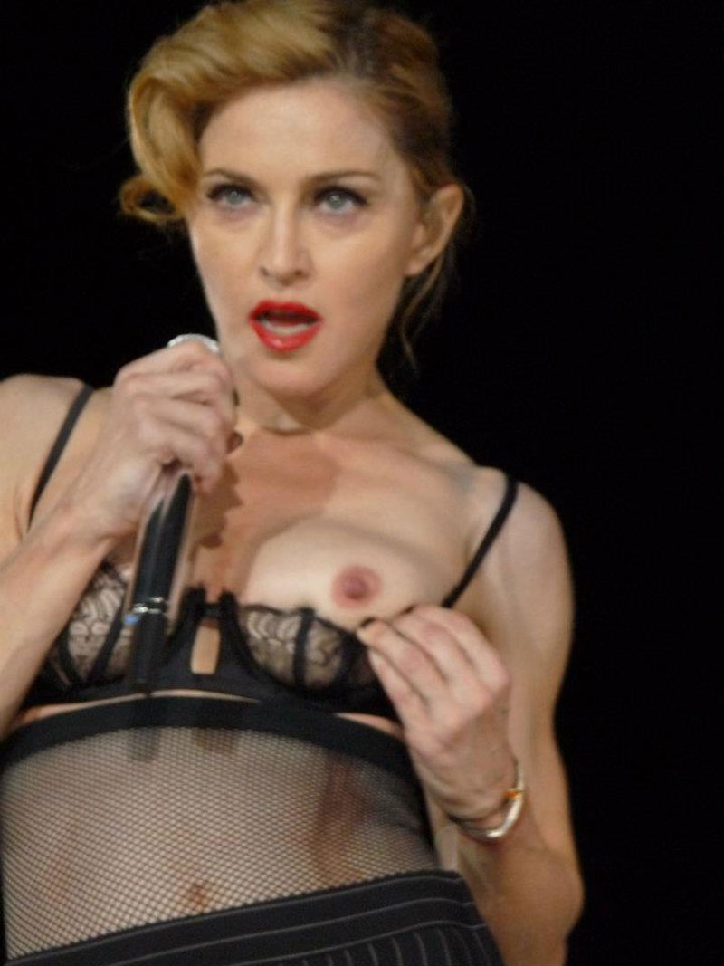 Madonna Slips Out a Nipple with Friends.