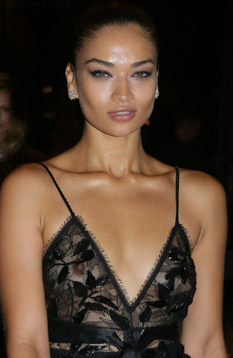 Shanina Shaik Nipples in Black Lace Top - Taxi Driver Movie