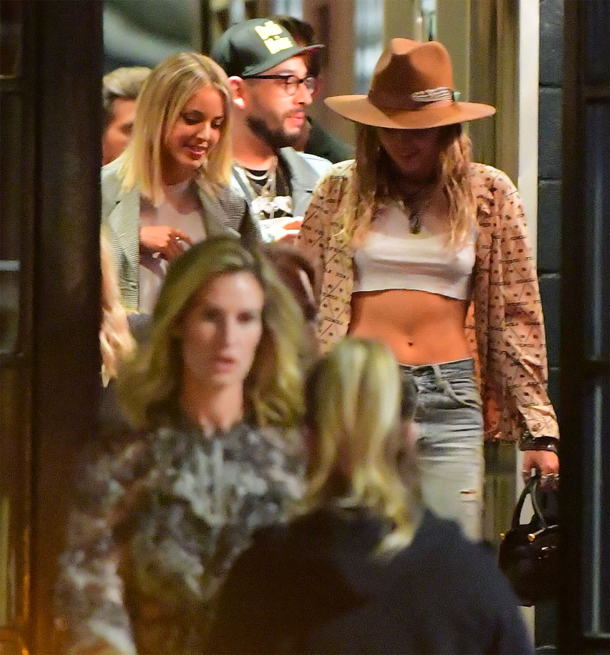 Miley Cyrus Nipple Pokies While Out with Kaitlynn Carter - Taxi Driver Movie